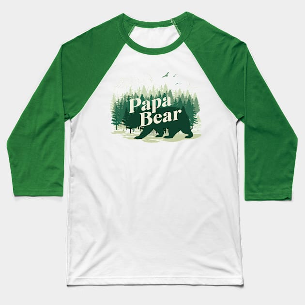 Papa Bear Baseball T-Shirt by Pacar